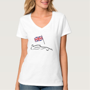 T-shirt Dessin de la ligne de voiture de course avec drape