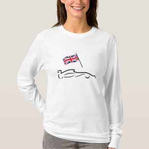 T-shirt Dessin de la ligne de voiture de course avec drape