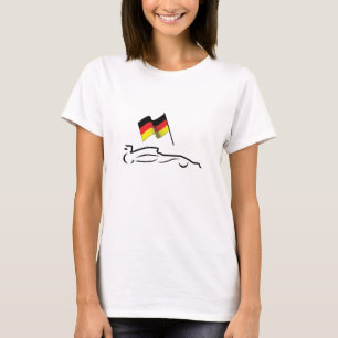 T-shirt Dessin de la ligne de voiture de course avec drape