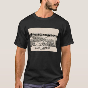 T-shirt Dessin de la ligne d'horizon vintage de Casa Grand