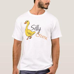T-shirt Dessin de la main jaune dessiné sur l'oie bestial