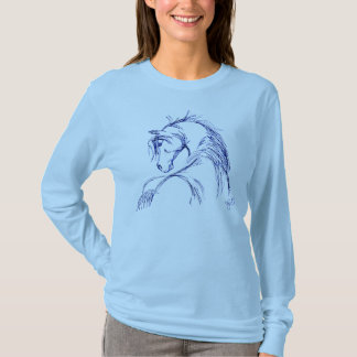 T-shirt Dessin de la tête d'un cheval d'art