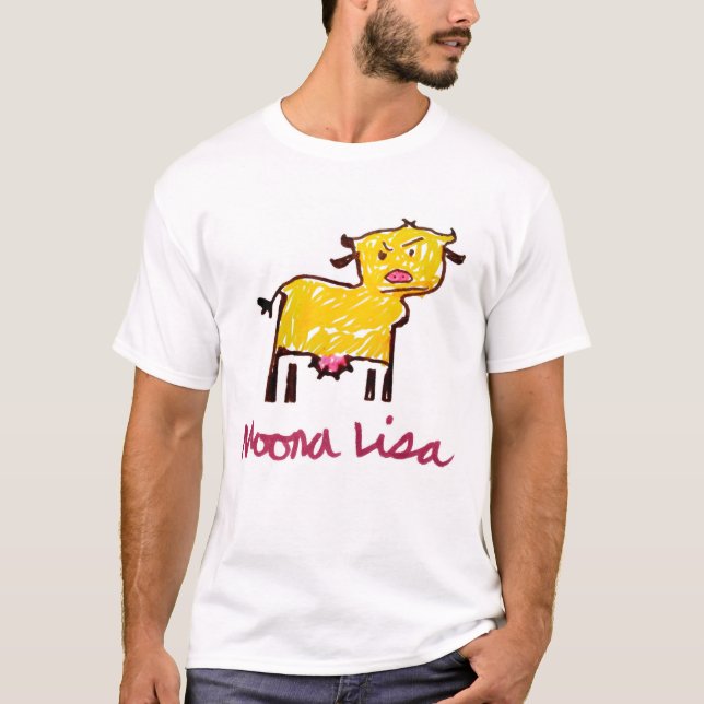 T-shirt Dessin de la vache Moona Lisa (Devant)