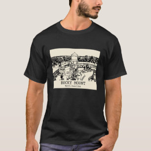 T-shirt Dessin de la vue panoramique vintage de Rocky Moun