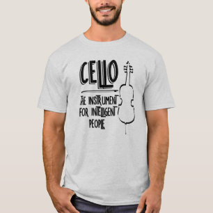 T-shirt Dessin de ligne Cellist intelligent