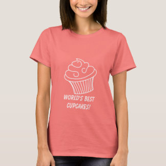 T-shirt Dessin de ligne de cupcake
