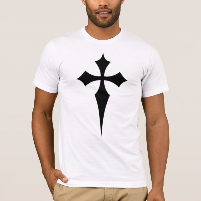 T-shirt dessin de maillot de croix pour hommes (Devant)