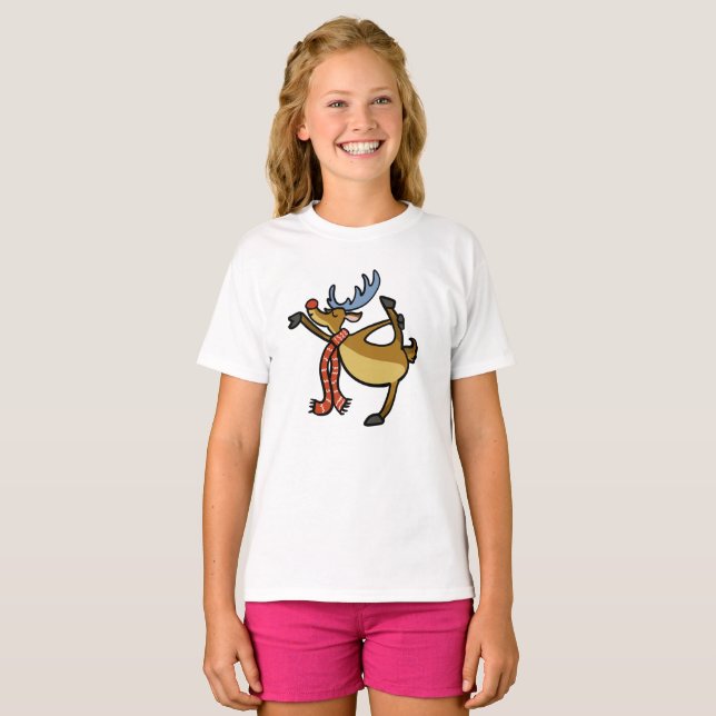 T-shirt Dessin de Moose Dancing | choisir la couleur arriè (Devant entier)