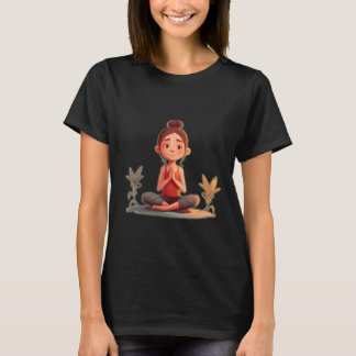 T-shirt Dessin de Namaste sur la méditation