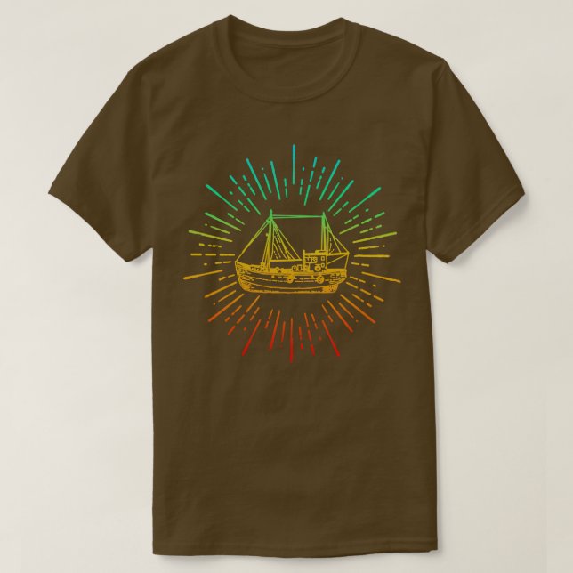 T-shirt Dessin de navire (Design devant)