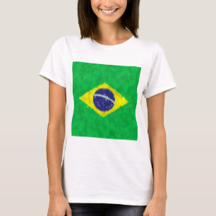 T-shirt Dessin de peinture à l'huile du Brésil