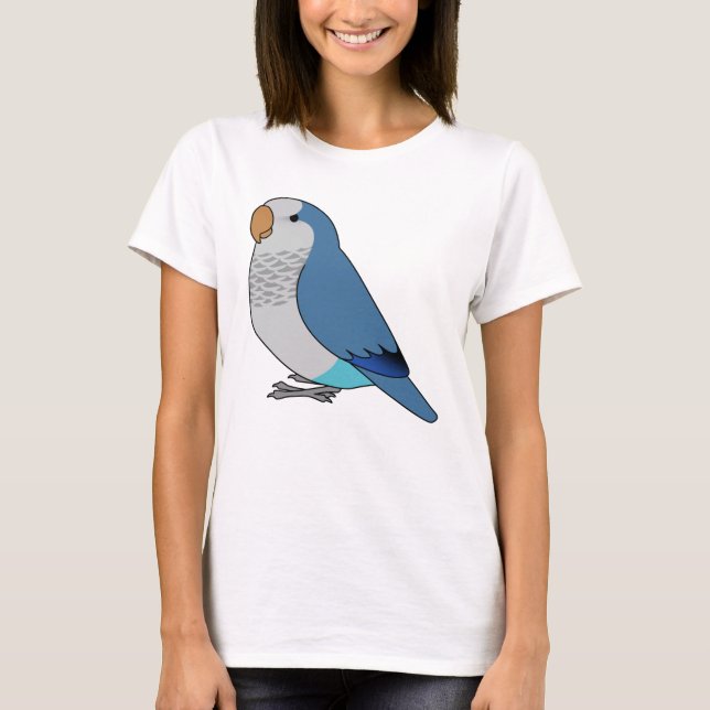 T-shirt Dessin de perroquet bleu bouffon (Devant)