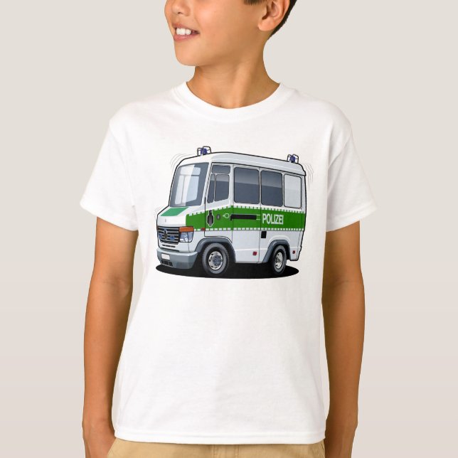 T-shirt Dessin de police Van (Devant)