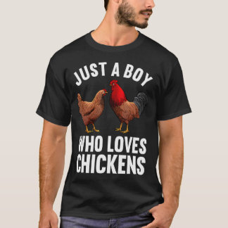 T-shirt Dessin de poulet drôle pour hommes garçons animaux