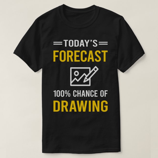 T-shirt Dessin de prévision d'aujourd'hui (Design devant)