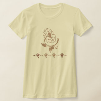 T-shirt Dessin de séparateur de tournesol et de fleurs orn
