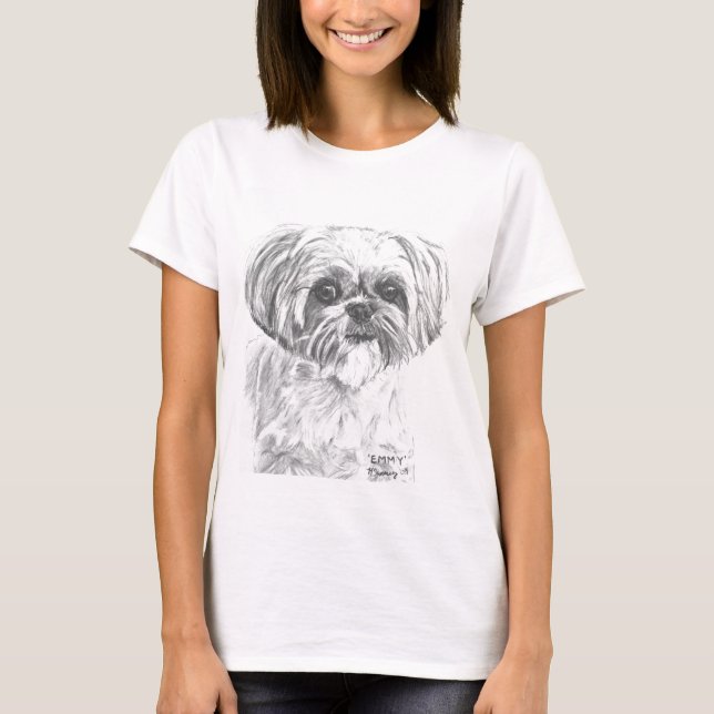 T-shirt Dessin de Shih Tzu (Devant)