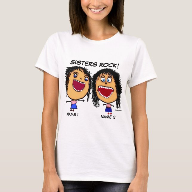 T-shirt Dessin de Soeurs Rock (Devant)