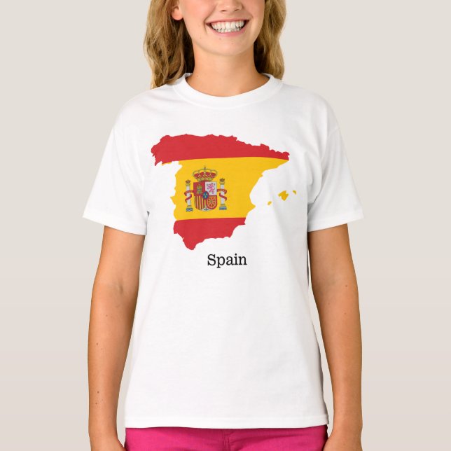 T-shirt Dessin de souvenir avec le drapeau de l'Espagne da (Devant)