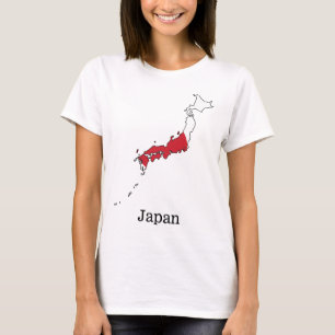 T-shirt Dessin de souvenir de drapeau japonais dans une ca