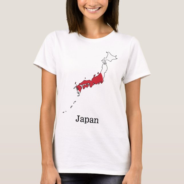 T-shirt Dessin de souvenir de drapeau japonais dans une ca (Devant)