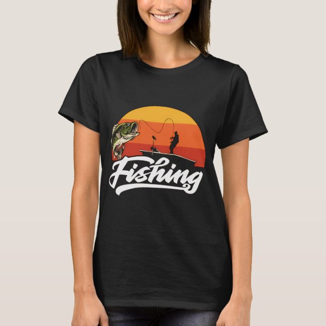 T-shirt Dessin de super-héros pêcheur (Devant)