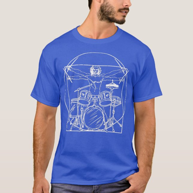 T-shirt Dessin de tambour Da Vinci Cadeau présent pour (Devant)
