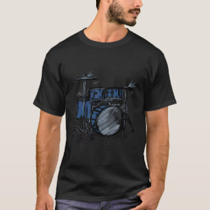 T-shirt Dessin de tambour de tambour de musicien