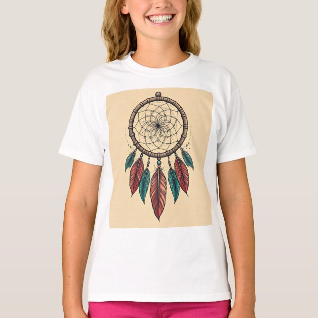 T-shirt Dessin de tatouage Dreamcatcher - D d'inspiration  (Devant)