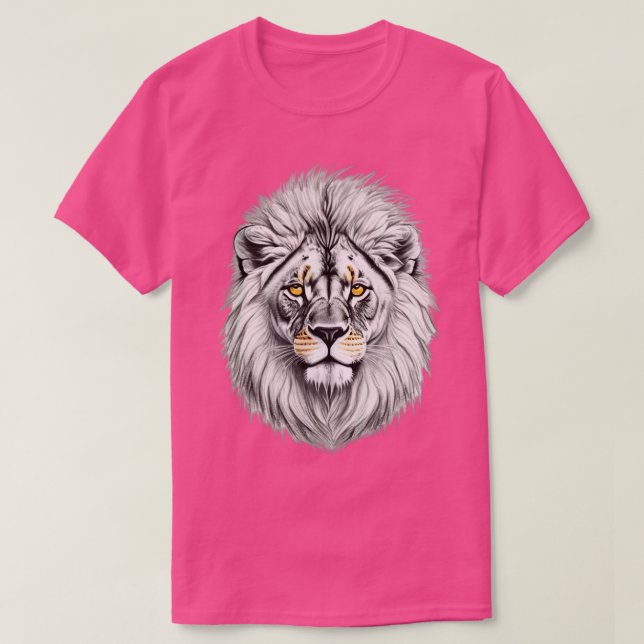 T-shirt Dessin de tête de lion (Design devant)