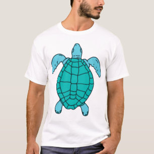 T-shirt Dessin de tortue marine nageant