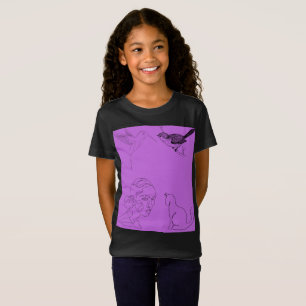 T-Shirt Dessin de visage minimaliste à une seule ligne, es