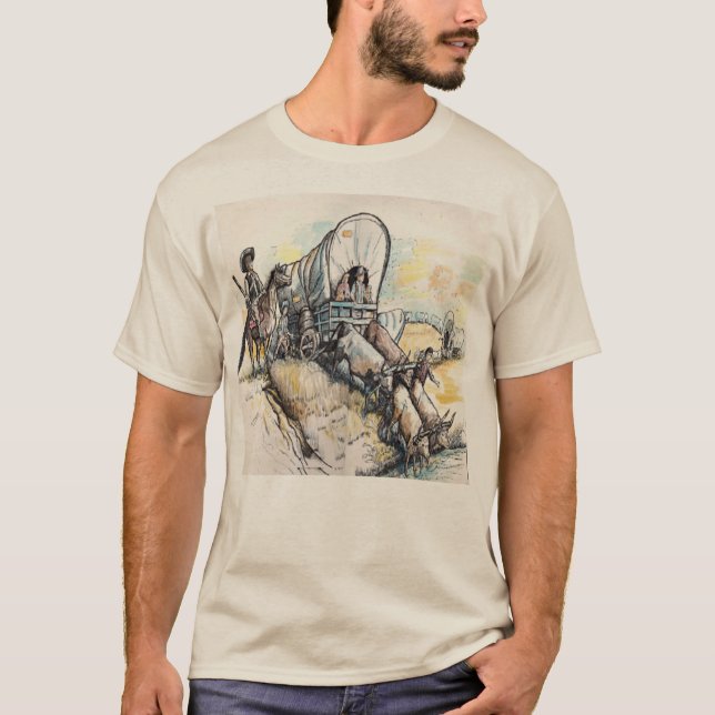 T-shirt Dessin de wagon de train (Devant)