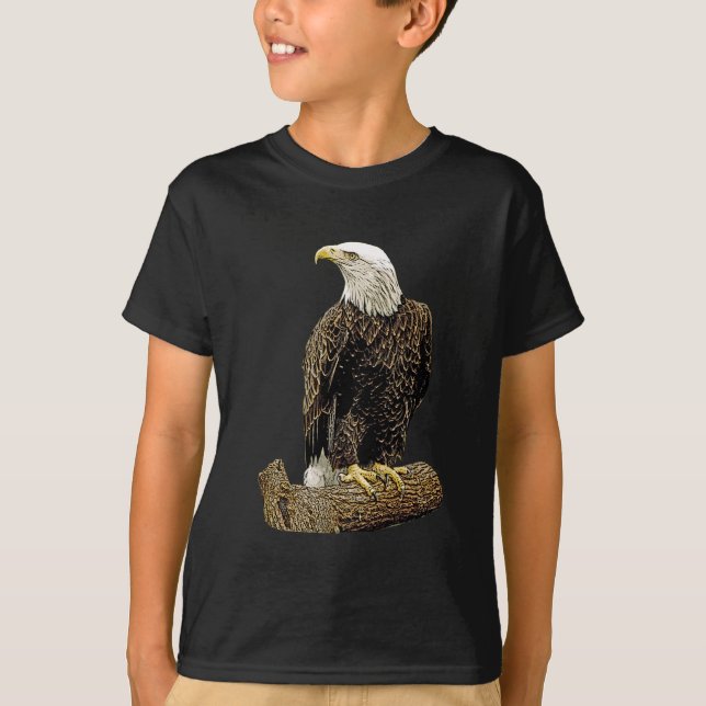 T-shirt Dessin d'Eagle chauve (Devant)