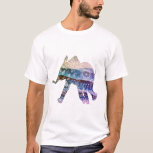 T-shirt Dessin d'éléphant Mandala