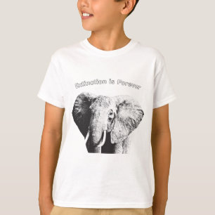 T-shirt Dessin d'éléphants de Bush en Afrique