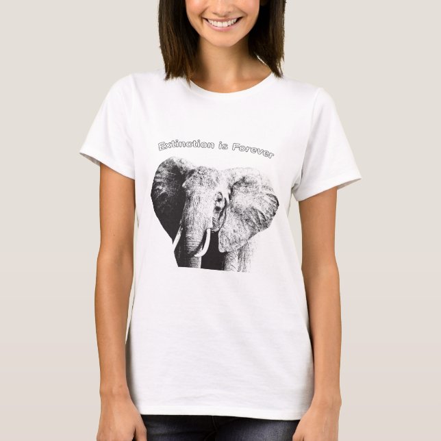 T-shirt Dessin d'éléphants de Bush en Afrique (Devant)