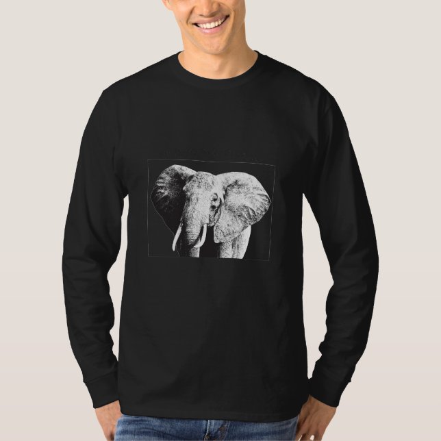 T-shirt Dessin d'éléphants de Bush en Afrique (Devant)