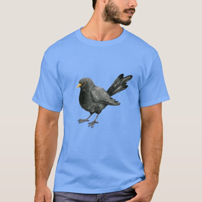 T-shirt Dessin d'encre de Blackbird (Devant)