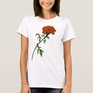 T-shirt Dessin d'encre de Fleur Marigold