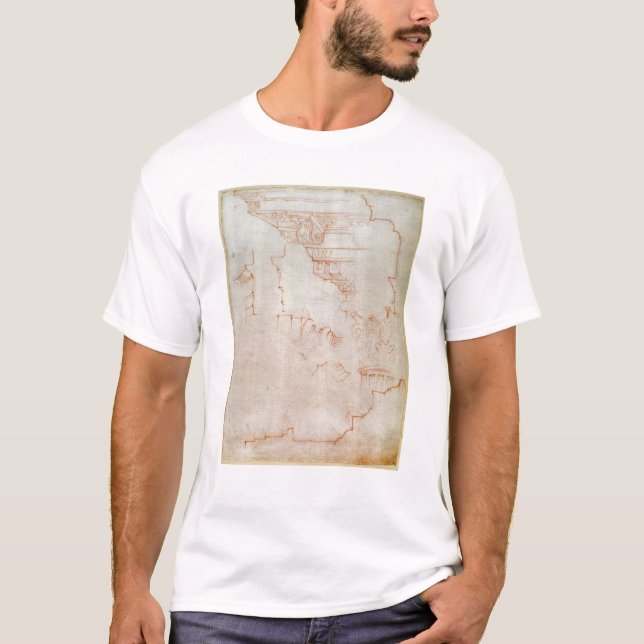T-shirt Dessin des détails architecturaux (Devant)