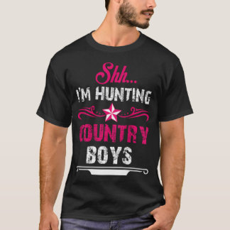 T-shirt Dessin des femmes Chasse Je chasse les garçons de