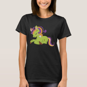 T-shirt Dessin d'Halloween de Cute Frankenstein Unicorn
