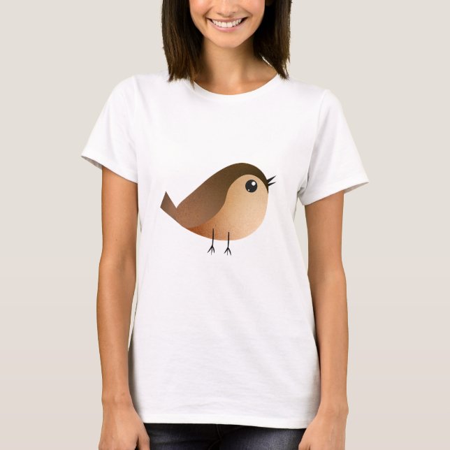 T-shirt Dessin d'Oiseau de Bruant (Devant)