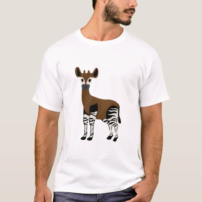 T-shirt Dessin d'Okapi, Animal Majestic Okapi, Amateurs d' (Devant)