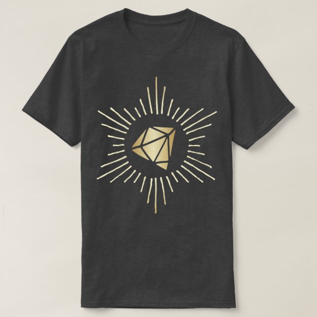 T-shirt Dessin d'or diamant (Design devant)