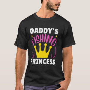 T-shirt Dessin drôle de princesse de pêche de papa pour fi