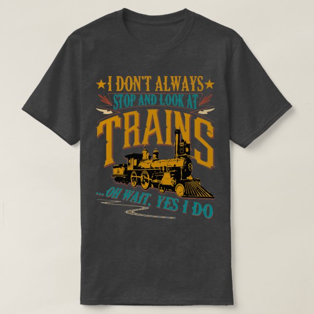 T-shirt dessin drôle de train graphique de locomotive (Design devant)