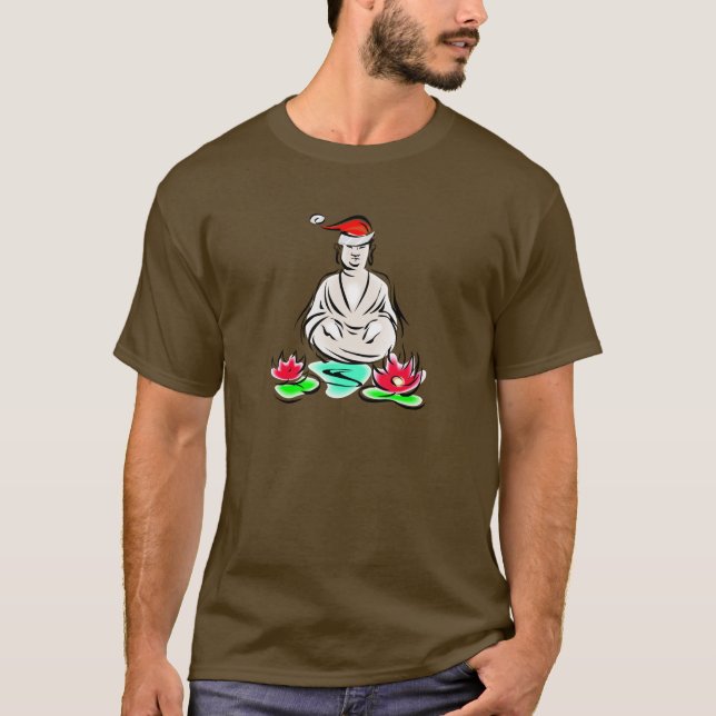 T-shirt Dessin du Bouddha de Noël (Devant)