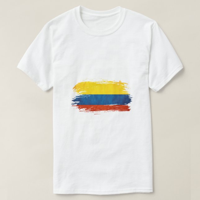 T-shirt Dessin du drapeau de Colombie (Design devant)